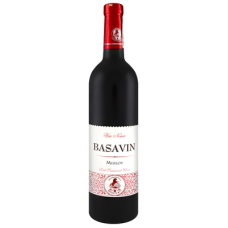 Вино Basavin Merlot червоне напівсолодке 12% 0,75л