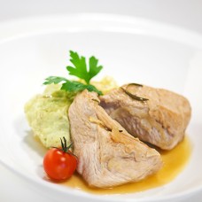 Пюре з індичкою рубленою на пару