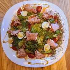 Салат з шинкою та крем сиром